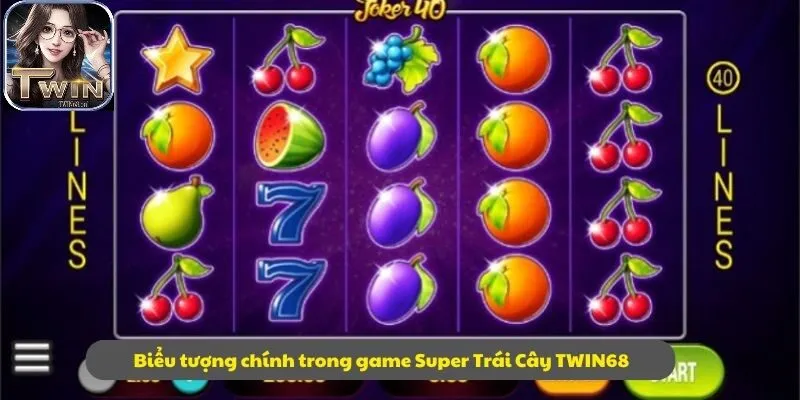 Biểu tượng chính trong game Super Trái Cây TWIN68