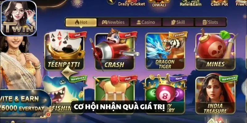 Cơ hội nhận được phần thưởng giá trị mà không cần nạp tiền