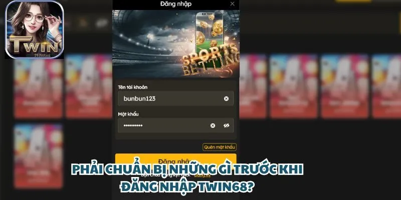 Phải chuẩn bị những gì trước khi đăng nhập Twin68?